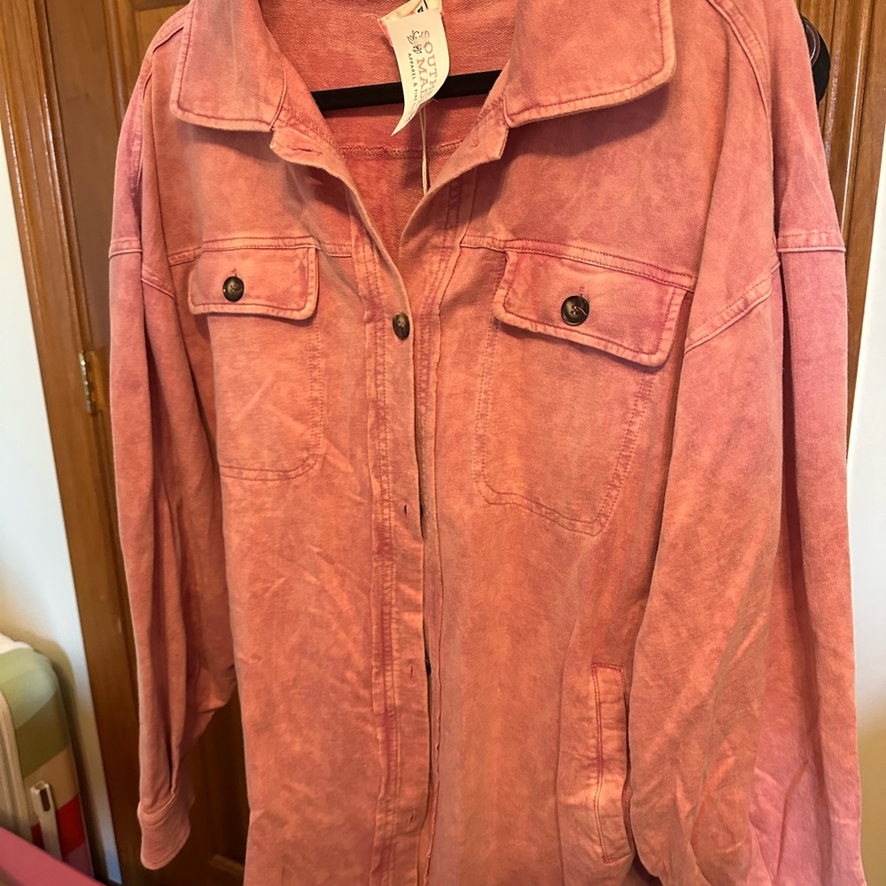 BiBi Pink Button Down Shirt Relaxed Fit